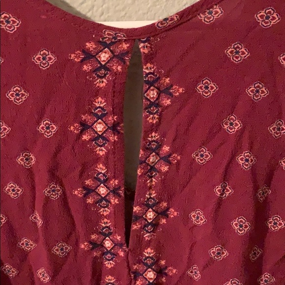 Maroon Flower Romper - Picture 3 of 4